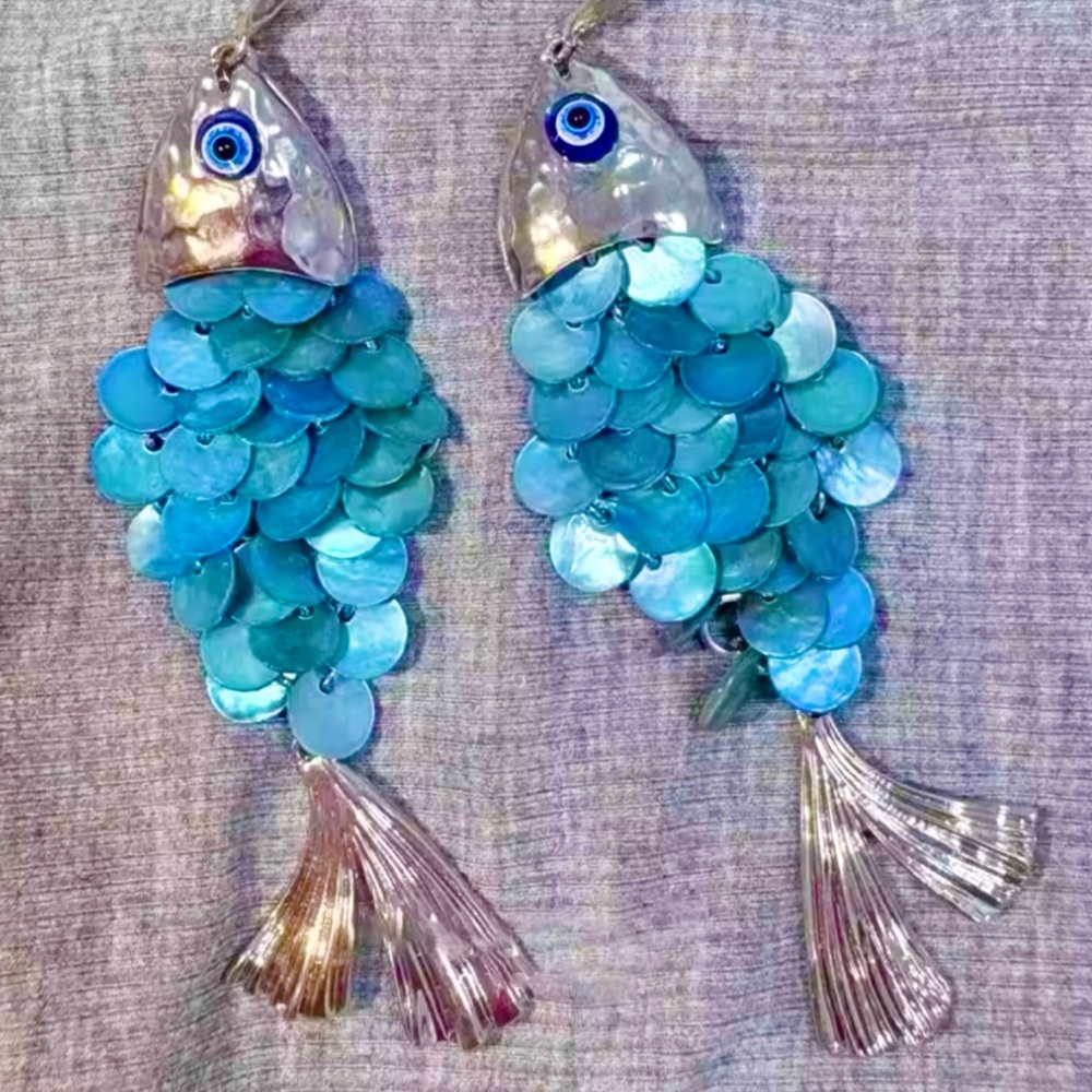 Blue Fish - Earrings
